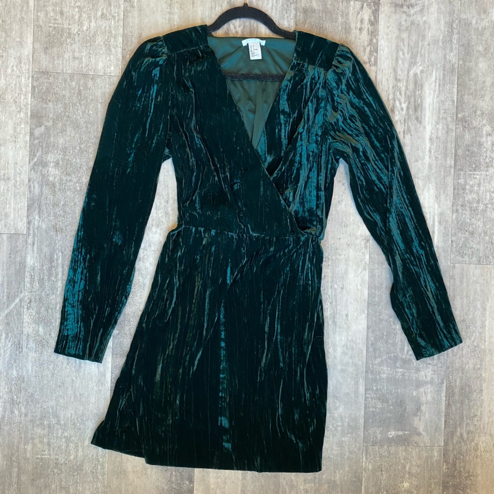 Dark Green velvet dress